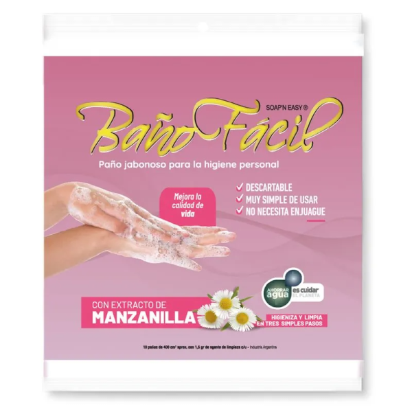 Baño Facil Manzanilla x 10 paños