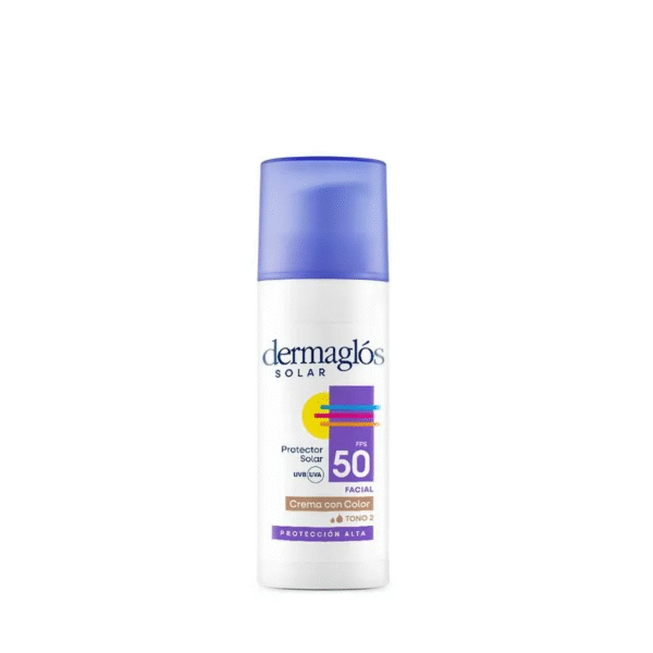 Protector Solar Facial Dermaglos FPS 50 Tono Medio x 50ml