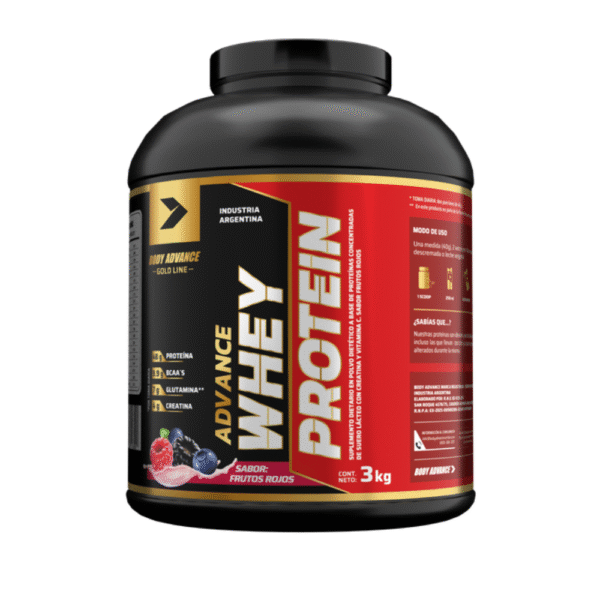 Whey Protein x 3 kgs Body Advance Sabor Frutos Rojos