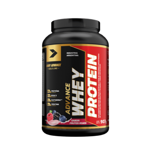 Whey Protein x 910grs Body Advance Sabor Frutos rojos