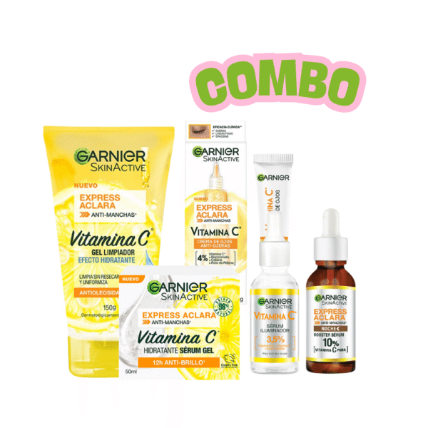 Kit Rutina Vitamina C Garnier Express Aclara 5 Pasos